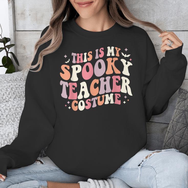 Retro Halloween This Is My Spooky School Teacher Costume Unisex Sweatshirt, funny design Retro Halloween This Is My Spooky School Teacher Costume Unisex Sweatshirt, funny design