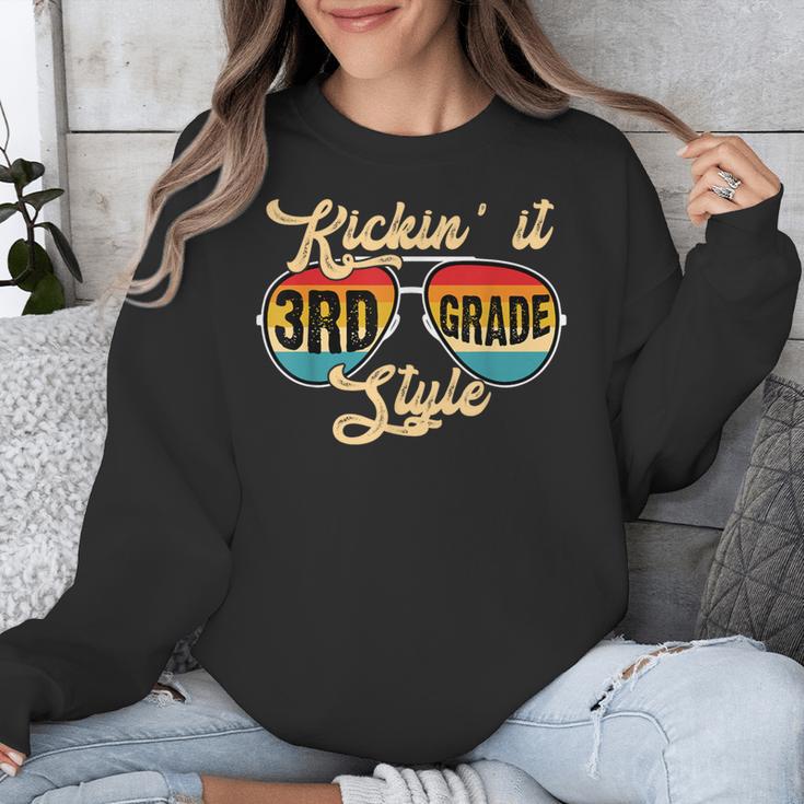 Retro Kickin It 3rd Grade Style Teacher Back To School Men Women Unisex Sweatshirt, funny design Retro Kickin It 3rd Grade Style Teacher Back To School Men Women Unisex Sweatshirt, funny design