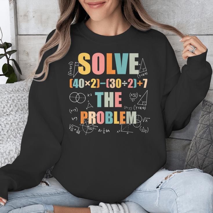 Retro Solve The Problem 67 Meme Joke Math Teacher Unisex Sweatshirt, funny design Retro Solve The Problem 67 Meme Joke Math Teacher Unisex Sweatshirt, funny design