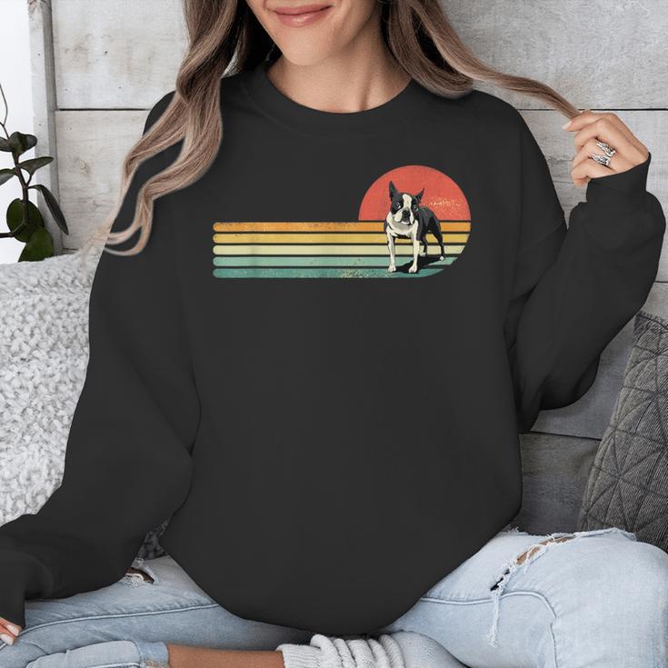 Retro Vintage Boston Terrier Dog Lover Boston Terrier Mom Unisex Sweatshirt, Mom Gifts, Boston Terrier Mom Gifts, funny design