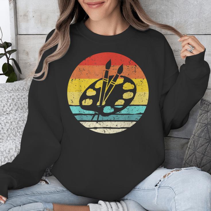Retro Vintage Paint Palette Costume Artist Art Teacher Men Women Unisex Sweatshirt, funny design Retro Vintage Paint Palette Costume Artist Art Teacher Men Women Unisex Sweatshirt, funny design