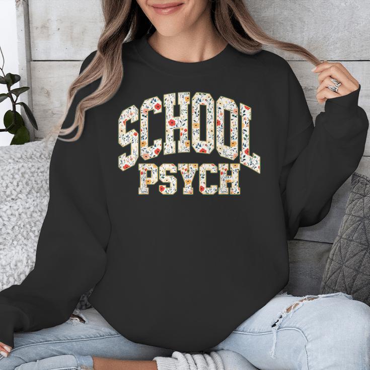Retro Wildflower School Psych Teacher School Psychologist Unisex Sweatshirt, funny design Retro Wildflower School Psych Teacher School Psychologist Unisex Sweatshirt, funny design