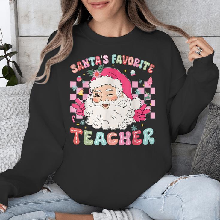 Santa Favorite Teacher Shirt Teacher Christmas Unisex Sweatshirt, funny design