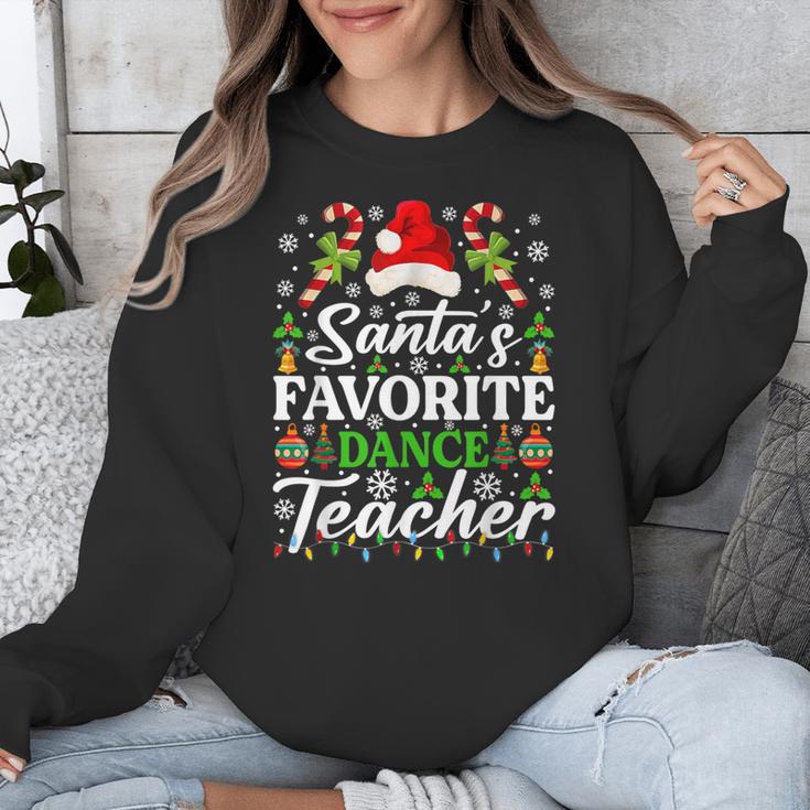 Santa's Favorite Dance Teacher Shirt Christmas Pajama Unisex Sweatshirt, funny design Santa's Favorite Dance Teacher Shirt Christmas Pajama Unisex Sweatshirt, funny design
