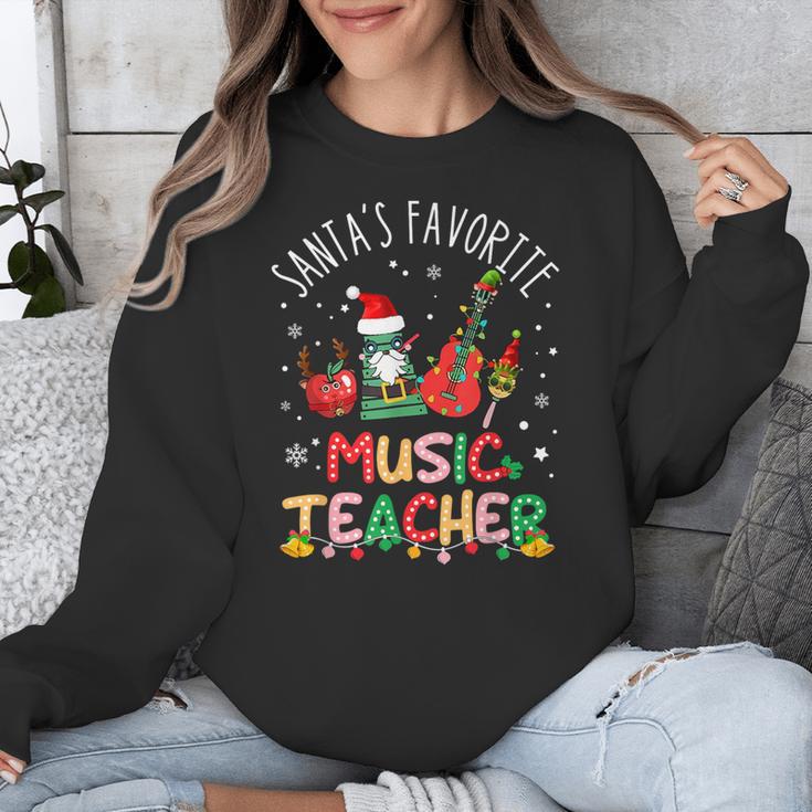 Santa's Favorite Music Teacher Christmas Santa Hat Matching Unisex Sweatshirt, funny design Santa's Favorite Music Teacher Christmas Santa Hat Matching Unisex Sweatshirt, funny design