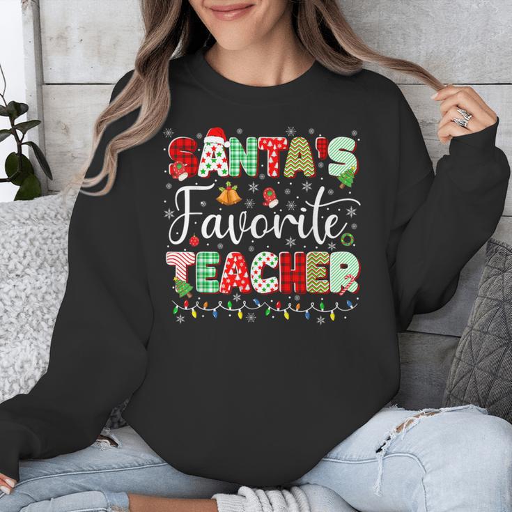 Santas Favorite Teacher Christmas Matching Xmas Men Women Unisex Sweatshirt, funny design Santas Favorite Teacher Christmas Matching Xmas Men Women Unisex Sweatshirt, funny design