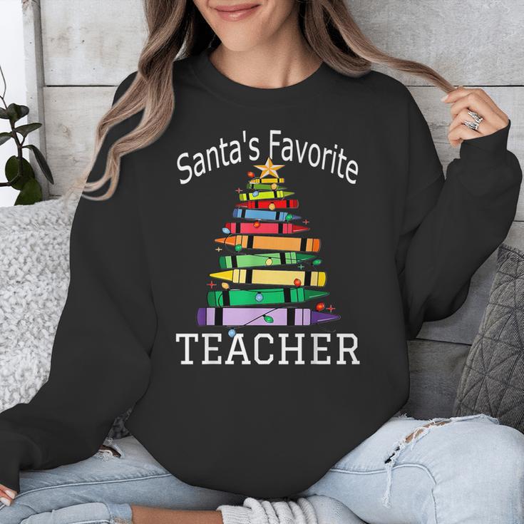 Santa's Favorite Teacher Idea For Christmas Teachers Unisex Sweatshirt, funny design Santa's Favorite Teacher Idea For Christmas Teachers Unisex Sweatshirt, funny design