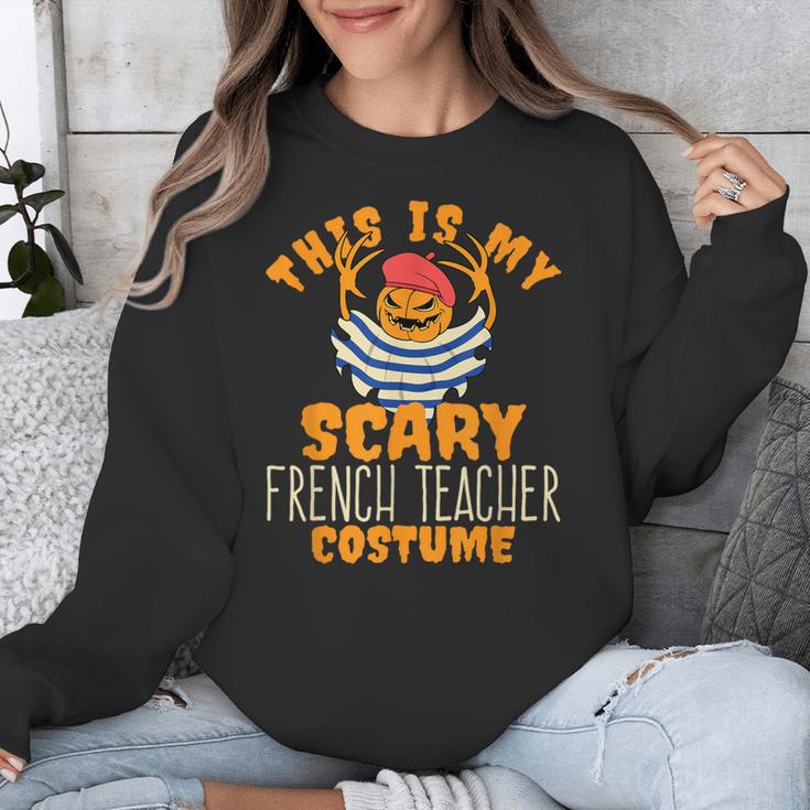 This Is My Scary French Teacher Costume Halloween Unisex Sweatshirt, funny design This Is My Scary French Teacher Costume Halloween Unisex Sweatshirt, funny design
