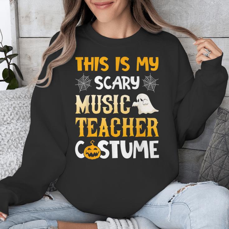 This Is My Scary Music Teacher Halloween Costumes Pajama Unisex Sweatshirt, funny design