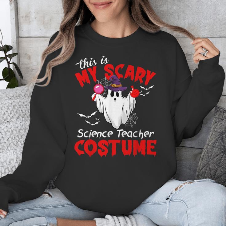This Is My Scary Science Teacher Costume Ghost Halloween Unisex Sweatshirt, Science Teacher Gifts, funny design