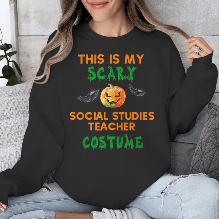 My Scary Social Studies Teacher Costume Halloween Men Women Unisex Sweatshirt, funny design