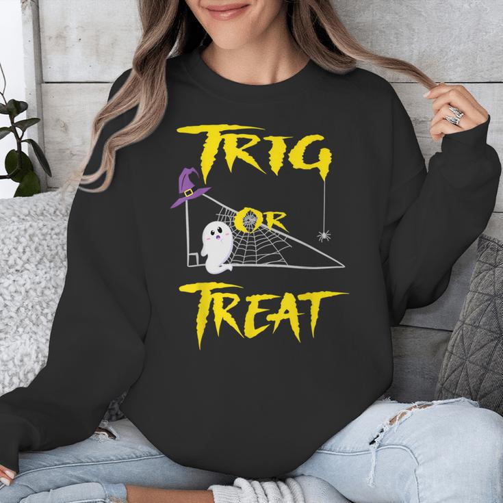 School Math Teacher Halloween 2022 Trig Or Treat Shirt Unisex Sweatshirt, funny design
