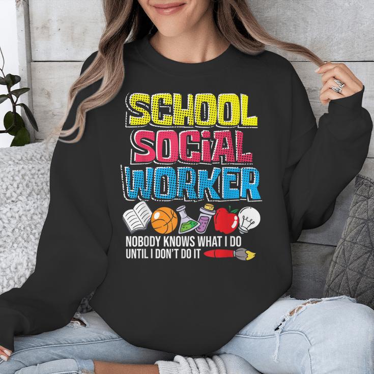 School Social Worker Teacher Caseworker Public Servant LSW Unisex Sweatshirt, funny design