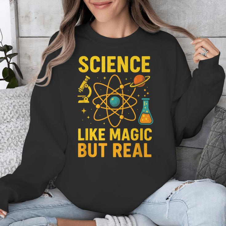 Science Like Magic But Real Nerdy Teacher Unisex Sweatshirt, Science Teacher Gifts, funny design