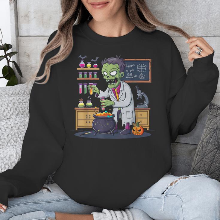 Science Teacher Halloween Shirt Zombie Chemistry Scientist Unisex Sweatshirt, Science Teacher Gifts, funny design