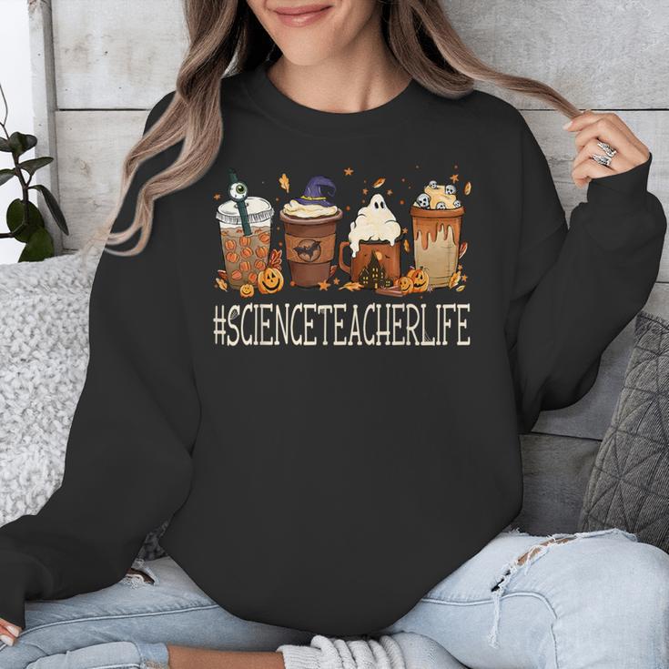 Science Teacher Horror Fall Coffee Halloween Pumpkin Autumn Unisex Sweatshirt, Science Teacher Gifts, funny design Science Teacher Horror Fall Coffee Halloween Pumpkin Autumn Unisex Sweatshirt, Science Teacher Gifts, funny design