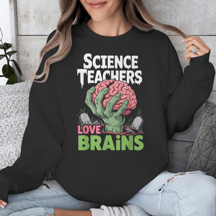 Science Teachers Love Brains Shirt Men Women Halloween Unisex Sweatshirt, Science Teacher Gifts, funny design