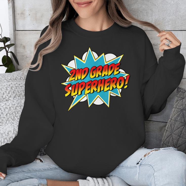 Second Grade Superhero Teacher Student 2nd Grade Comic Retro Unisex Sweatshirt, 2nd Grade Teacher Gifts, funny design Second Grade Superhero Teacher Student 2nd Grade Comic Retro Unisex Sweatshirt, 2nd Grade Teacher Gifts, funny design