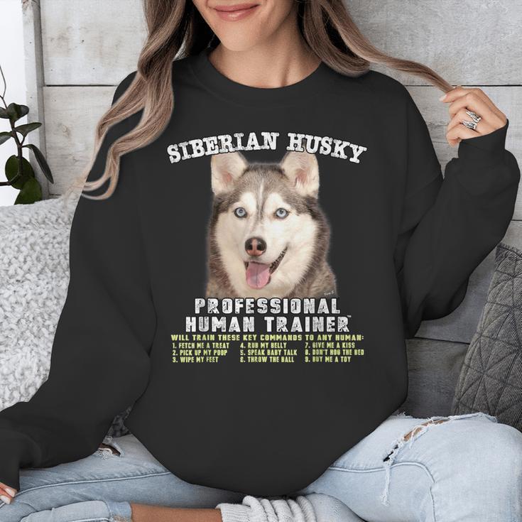 Siberian Husky Professional Human Trainer Unisex Sweatshirt, funny design