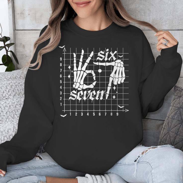Six Seven Coordinate 67 Skeleton Math Teacher 67 Unisex Sweatshirt, funny design Six Seven Coordinate 67 Skeleton Math Teacher 67 Unisex Sweatshirt, funny design