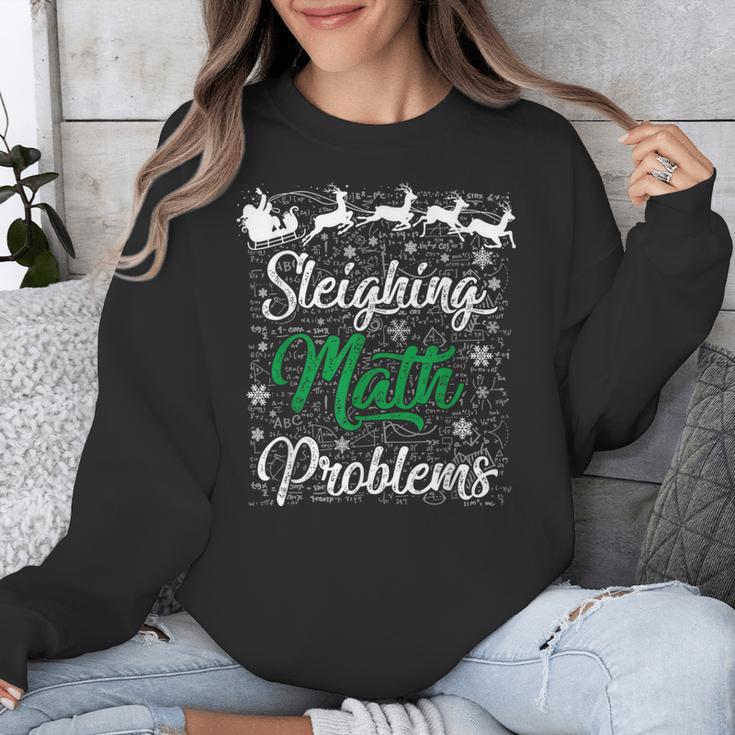 Sleighing Math Problem Xmas In Math Teacher Christmas Men Women Unisex Sweatshirt, funny design