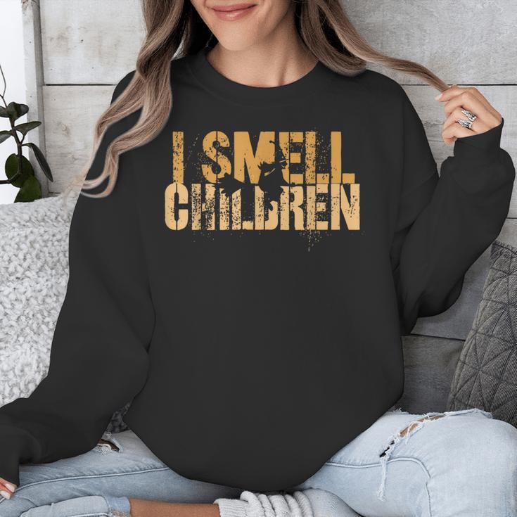 I SMELL CHILDREN Halloween Teacher Classroom I Teach Unisex Sweatshirt, funny design