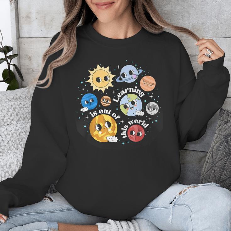 Solar System Learning Is Out Of This World Science Teacher Unisex Sweatshirt, Science Teacher Gifts, funny design