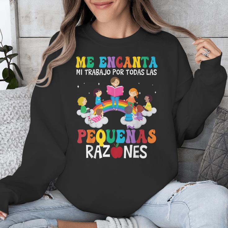 Spanish Teacher Bilingual Teacher Maestra Maestras Unisex Sweatshirt, funny design