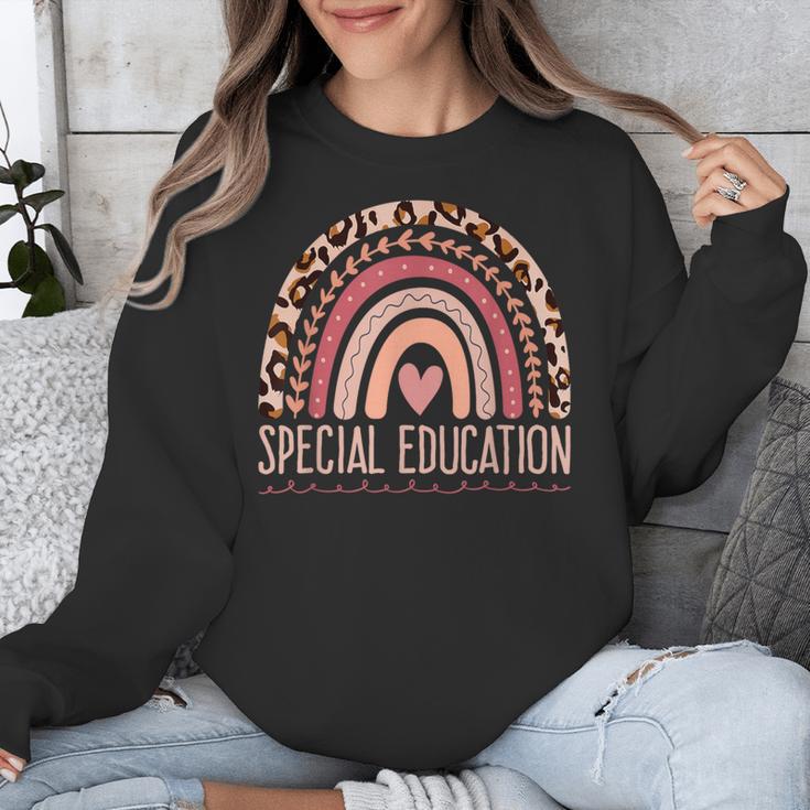 Special Education Shirt Teacher SPED Leopard Boho Rainbow Unisex Sweatshirt, funny design Special Education Shirt Teacher SPED Leopard Boho Rainbow Unisex Sweatshirt, funny design
