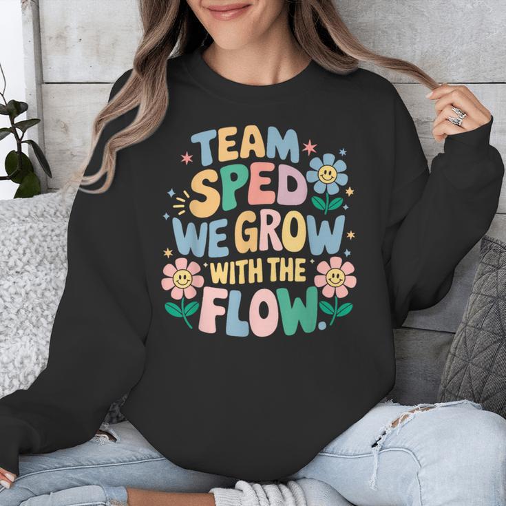 Special Education Teacher Team SPED Grow With The Flow Unisex Sweatshirt, funny design Special Education Teacher Team SPED Grow With The Flow Unisex Sweatshirt, funny design