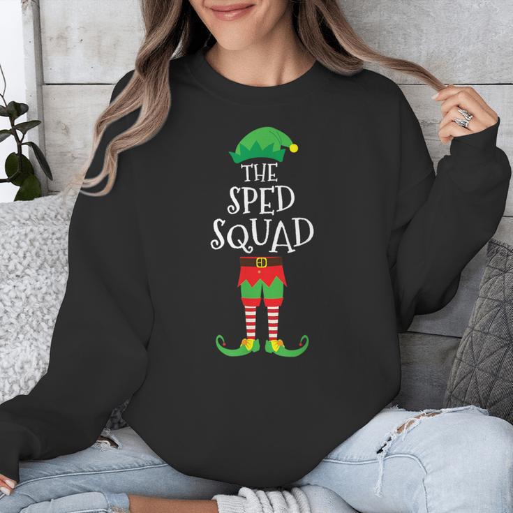 SPED Squad Elf Teacher Matching Christmas Party Pajama Unisex Sweatshirt, funny design