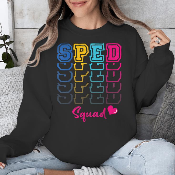 SPED Squad Proud Special Education Para Teacher Colorful Unisex Sweatshirt, funny design SPED Squad Proud Special Education Para Teacher Colorful Unisex Sweatshirt, funny design