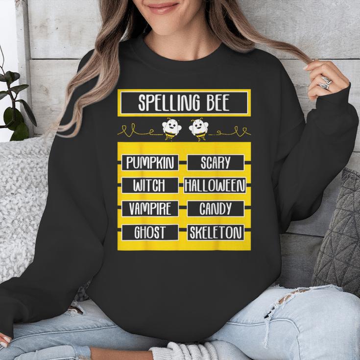 Spelling Bee Halloween Teachers Bee Spelling Competition Unisex Sweatshirt, funny design