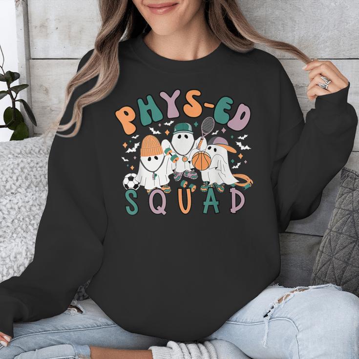 Spooky Ghost PE Teacher Squad Physical Education Halloween Unisex Sweatshirt, Pe Teacher Gifts, funny design Spooky Ghost PE Teacher Squad Physical Education Halloween Unisex Sweatshirt, Pe Teacher Gifts, funny design