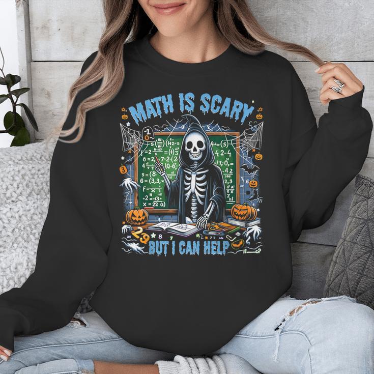 Spooky Halloween Math Teacher Unisex Sweatshirt, funny design