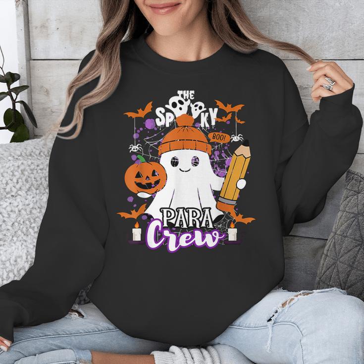 Spooky Para Crew Ghost Halloween Paraprofessional Teacher Unisex Sweatshirt, funny design Spooky Para Crew Ghost Halloween Paraprofessional Teacher Unisex Sweatshirt, funny design
