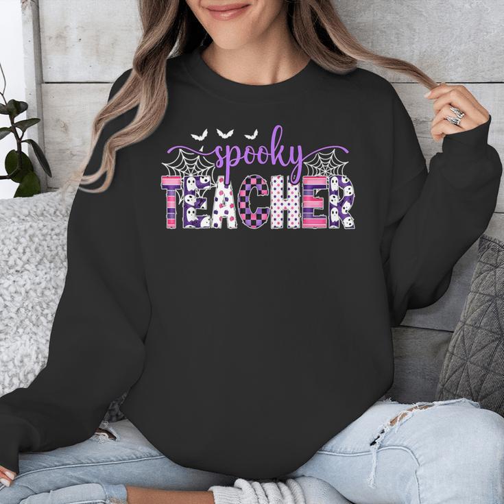 Spooky Teacher Halloween Costume Women Spooky Teacher Unisex Sweatshirt, funny design