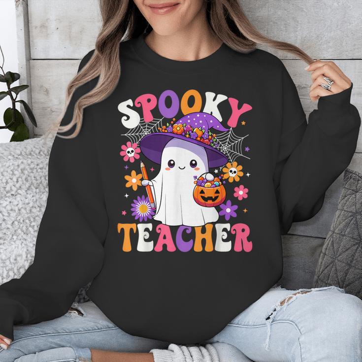 Spooky Teacher Halloween Cute Halloween Teacher Ghost Unisex Sweatshirt, funny design Spooky Teacher Halloween Cute Halloween Teacher Ghost Unisex Sweatshirt, funny design