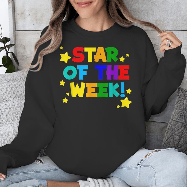 Star Of The Week Cheerful Recognition Student Teachers Class Men Women Kids Unisex Sweatshirt, funny design