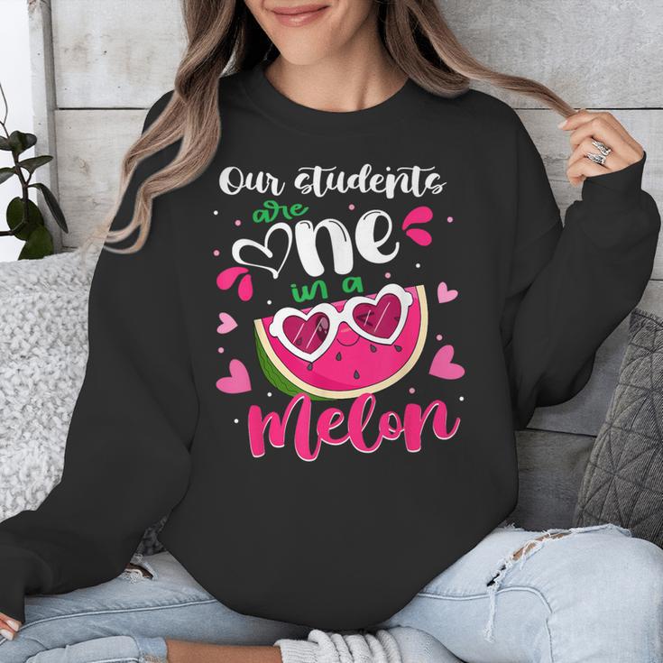 Our Students Are One In A Melon Teacher Watermelon Summer Unisex Sweatshirt, funny design