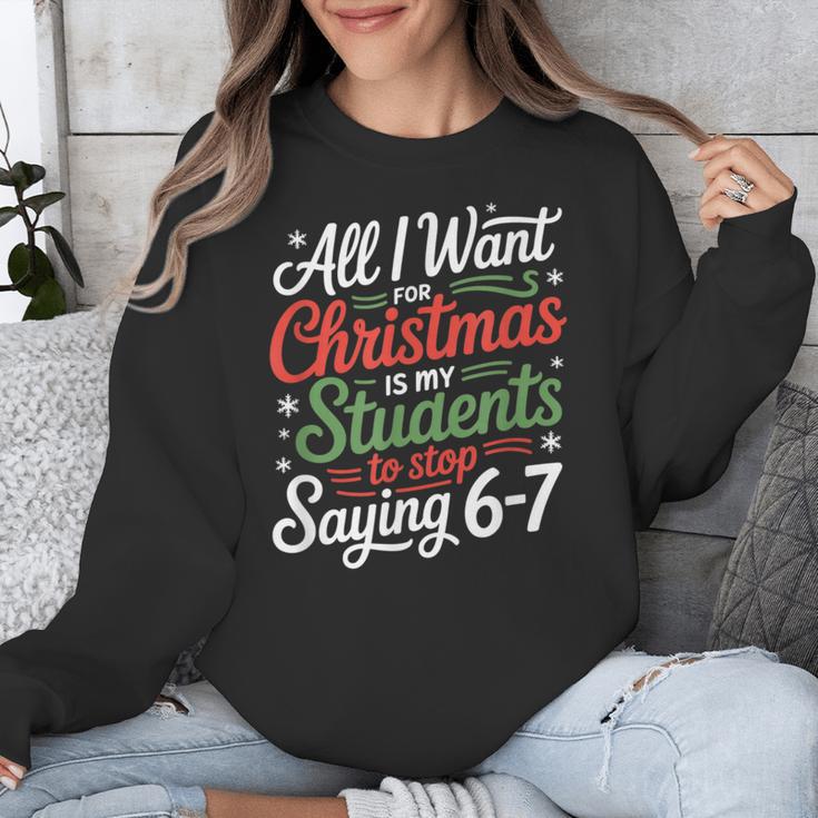 Students Saying 6-7 67 Six Seven Teacher Christmas Unisex Sweatshirt, funny design Students Saying 6-7 67 Six Seven Teacher Christmas Unisex Sweatshirt, funny design