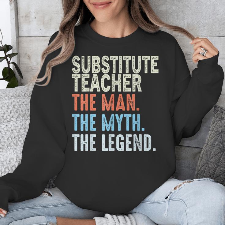Substitute Teacher Man The Myth The Legend Appreciation Day Unisex Sweatshirt, funny design Substitute Teacher Man The Myth The Legend Appreciation Day Unisex Sweatshirt, funny design