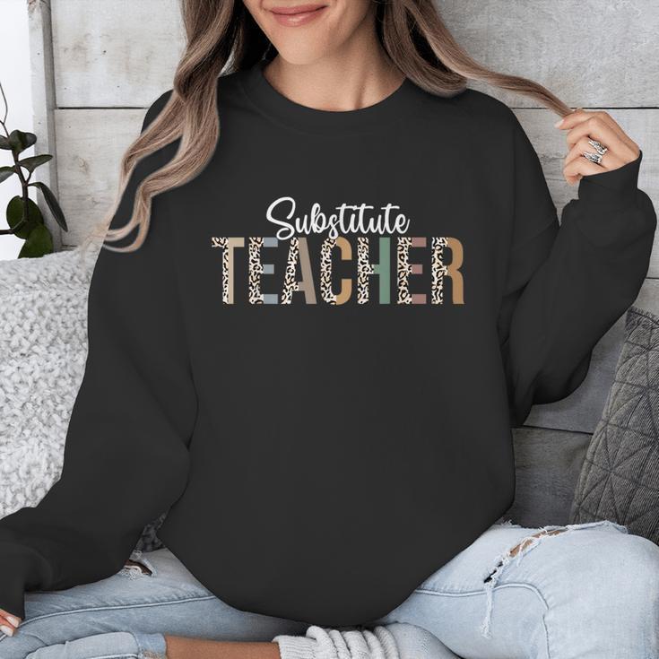 Substitute Teacher Supplies For Teachers Leopard For Men Women Unisex Sweatshirt, funny design Substitute Teacher Supplies For Teachers Leopard For Men Women Unisex Sweatshirt, funny design