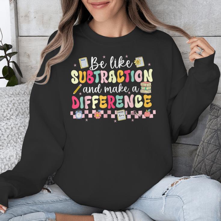 Be Like Subtraction And Make A Difference Math Teacher Unisex Sweatshirt, funny design Be Like Subtraction And Make A Difference Math Teacher Unisex Sweatshirt, funny design