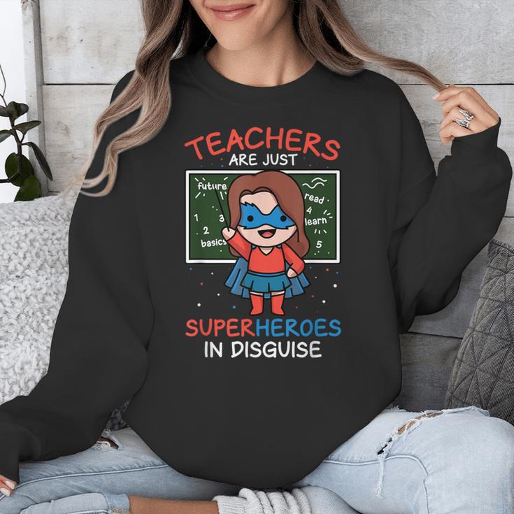Super Hero Teacher Superheroes In Disguise Unisex Sweatshirt, Super Teacher Gifts, funny design