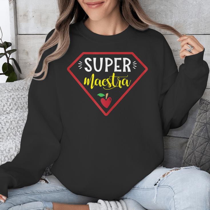 Super Heroe Maestra Espanol Spanish Super Teacher Unisex Sweatshirt, Super Teacher Gifts, funny design Super Heroe Maestra Espanol Spanish Super Teacher Unisex Sweatshirt, Super Teacher Gifts, funny design
