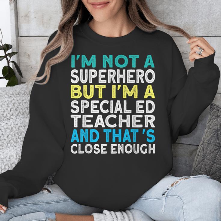 Superhero & Special Education Teacher Men Women Unisex Sweatshirt, funny design