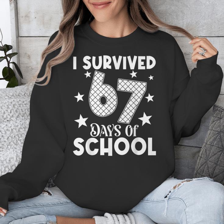 I Survived 67 Days Of School Teachers Students Unisex Sweatshirt, funny design I Survived 67 Days Of School Teachers Students Unisex Sweatshirt, funny design
