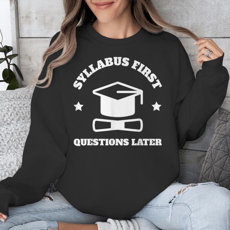 SYLLABUS PROFESSOR TEACHER Unisex Sweatshirt, funny design SYLLABUS PROFESSOR TEACHER Unisex Sweatshirt, funny design