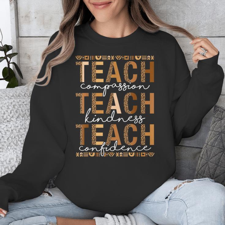 Teach Compassion Kindness Confidence History Teacher Unisex Sweatshirt, History Teacher Gifts, funny design